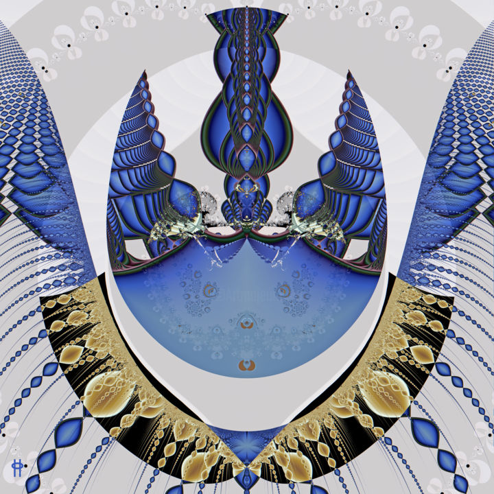Digital Arts titled "Blue Castle" by Jim Pavelle, Original Artwork, 2D Digital Work
