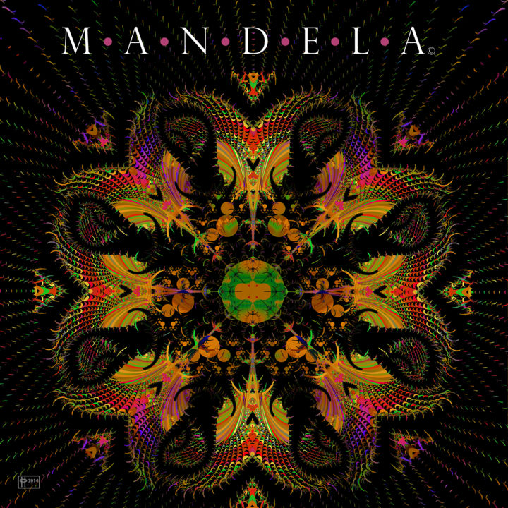 「Mandela」というタイトルのデジタルアーツ Jim Pavelleによって, オリジナルのアートワーク, 2Dデジタルワーク