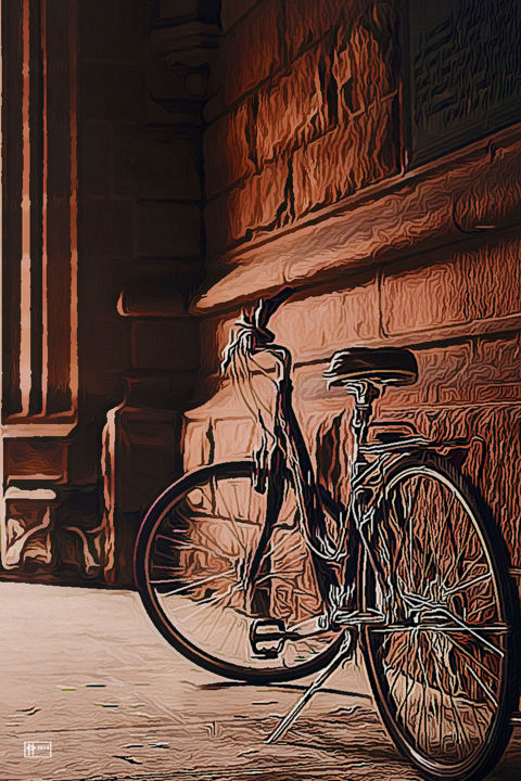 数字艺术 标题为“Oxford Wheels” 由Jim Pavelle, 原创艺术品
