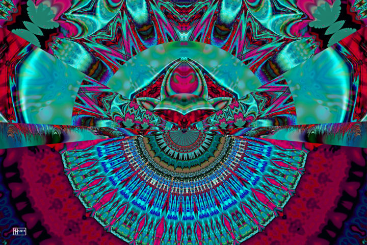Digital Arts titled "Turquoise Amulet.jpg" by Jim Pavelle, Original Artwork, 2D Digital Work