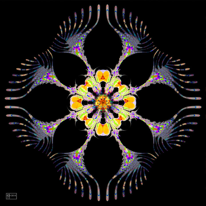 Digital Arts titled "Rainbow Coral" by Jim Pavelle, Original Artwork, 2D Digital Work