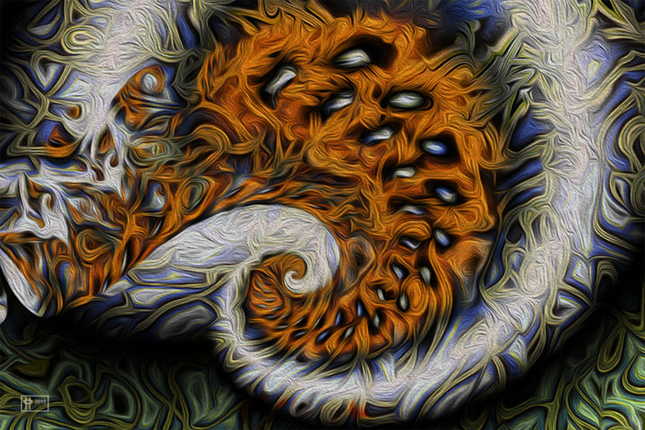 Digital Arts titled "In The Curl" by Jim Pavelle, Original Artwork, 2D Digital Work
