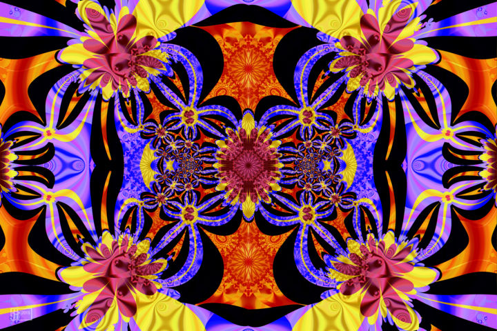 Digital Arts titled "Flowery Pros" by Jim Pavelle, Original Artwork, 2D Digital Work