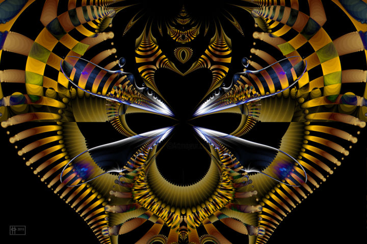 Digital Arts titled "Dragonfly Cobra" by Jim Pavelle, Original Artwork, 2D Digital Work