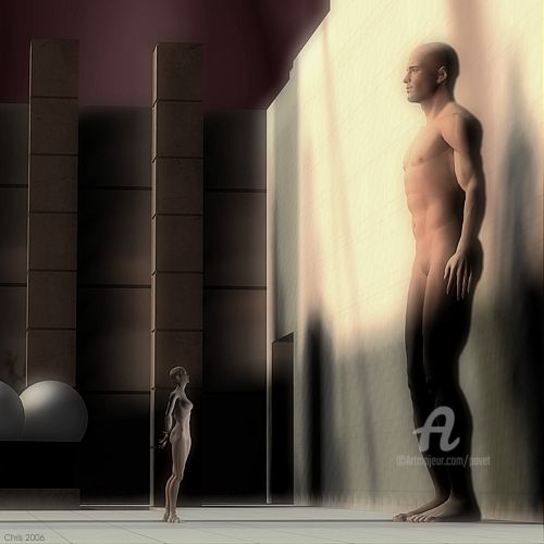 Digitale Kunst getiteld "Un monde sans homme…" door Christian Pavet, Origineel Kunstwerk,