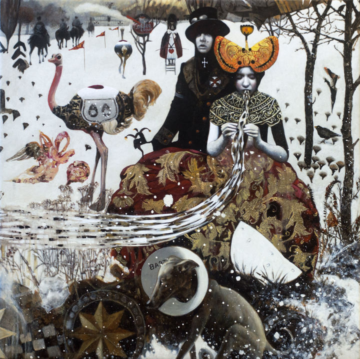 Картина под названием "February" - Pavel Guliaev, Подлинное произведение искусства, Масло Установлен на Деревянная рама для…