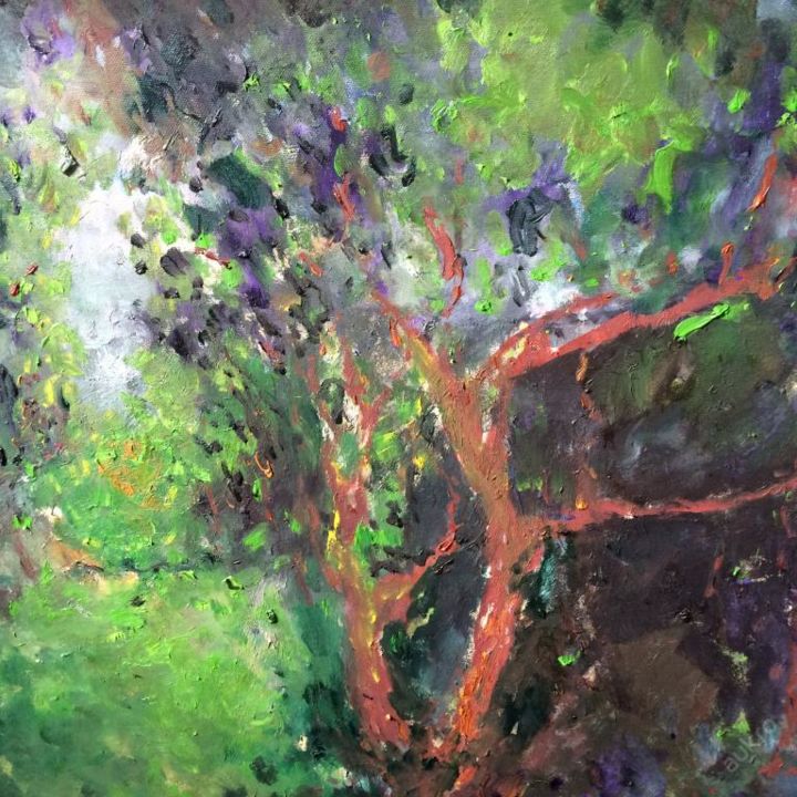 Peinture intitulée "trees" par Pavla Kantorova, Œuvre d'art originale