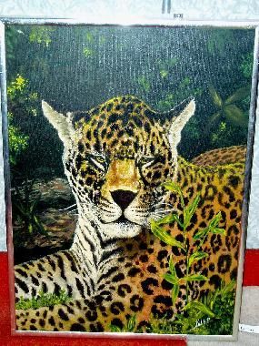 Painting titled "Leopard" by Pavouk7, Original Artwork