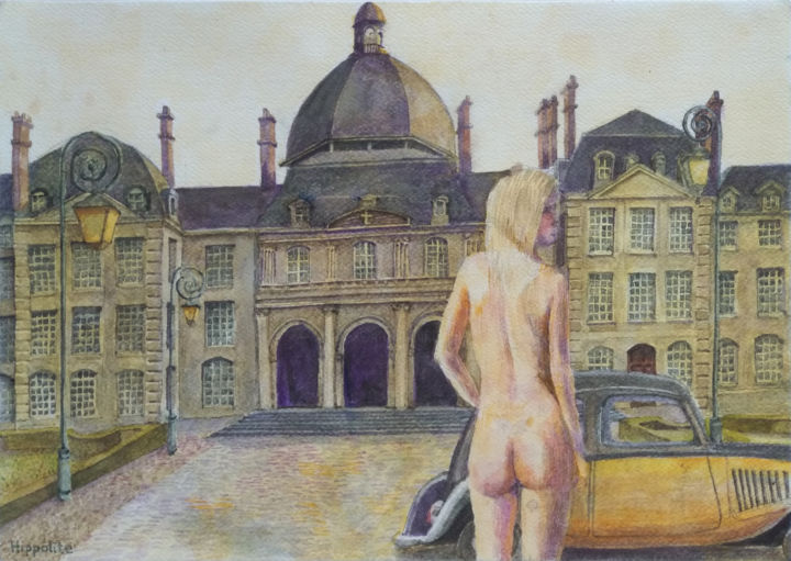 Painting titled "NIEDUŻY PAŁACYK GDZ…" by Paweł Mostowski, Original Art, Watercolor