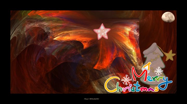 Digital Arts titled "merry christmas  ca…" by Le Sage Coyote, Original Artwork, 2D Digital Work