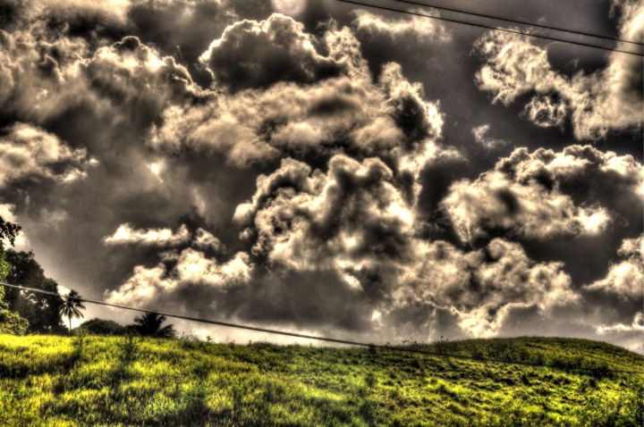 Fotografia intitulada "la colline et ses e…" por Le Sage Coyote, Obras de arte originais