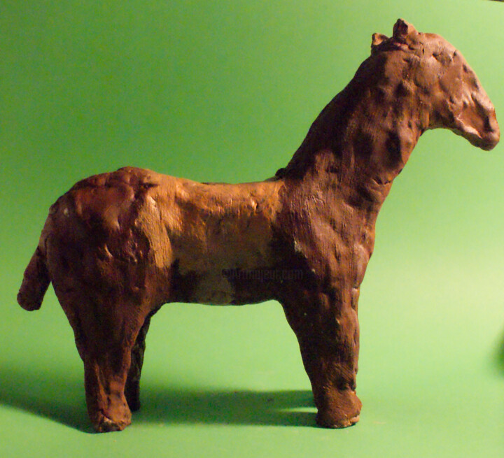 Sculpture intitulée "Koń - Horse" par Paweł Waligórski, Œuvre d'art originale, Argile