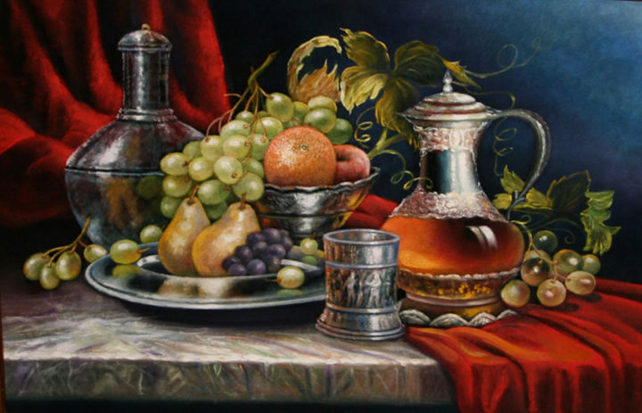 Painting titled "Gift of nature" by Paykan Zabi, Original Artwork, Oil