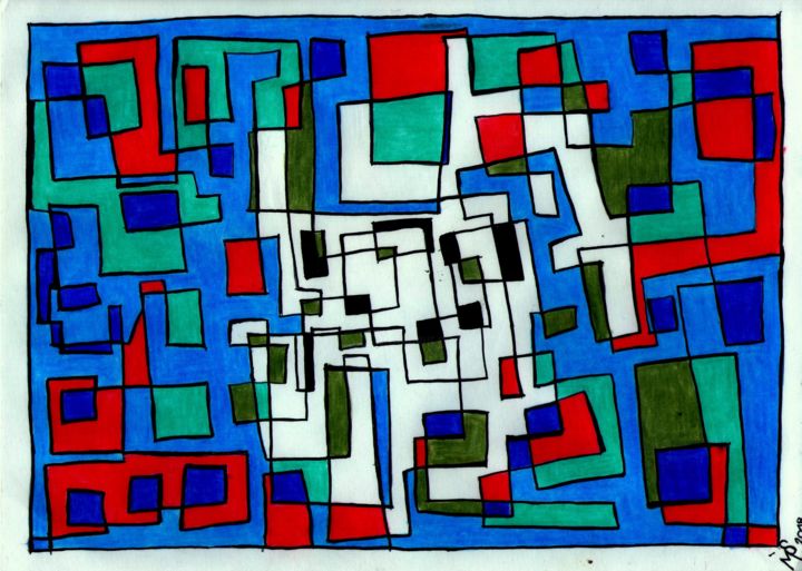 Dessin intitulée "Algunos colores" par Paz Salzano, Œuvre d'art originale, Crayon