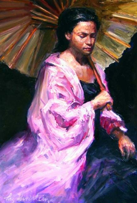 Painting titled "Kimono" by Paz Winshtein, Original Artwork