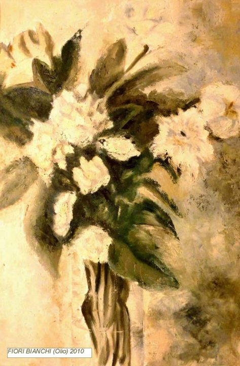 Fiori Nei Bianchi.Il Bianco Nei Fiori The White In Flowers Painting By Paola Benni