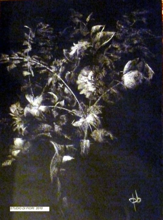 Картина под названием "studio di fiori - f…" - Paola Benni, Подлинное произведение искусства