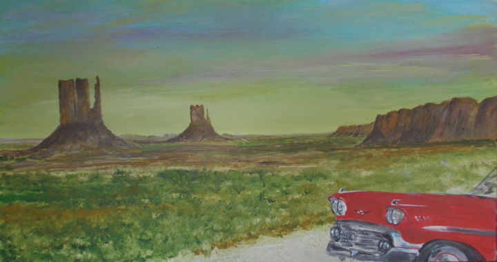 Painting titled "Monument Valley.jpg" by Pascal Boulommier, Original Artwork, Acrylic