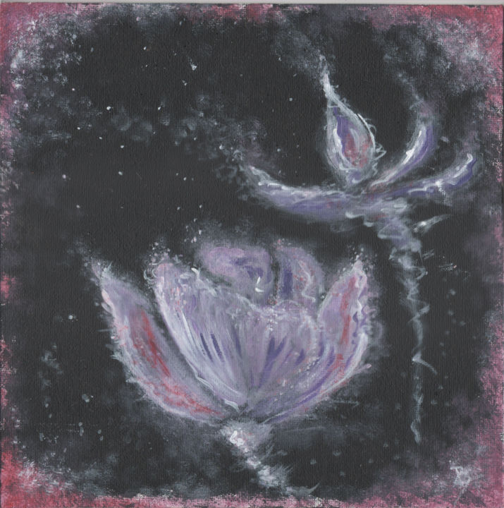 Painting titled "Iris nebular" by Pascal Boulommier, Original Artwork, Acrylic