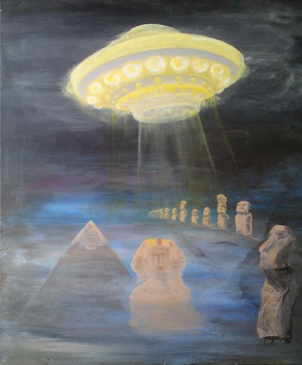 Malerei mit dem Titel "Technologie du passé" von Pascal Boulommier, Original-Kunstwerk, Acryl