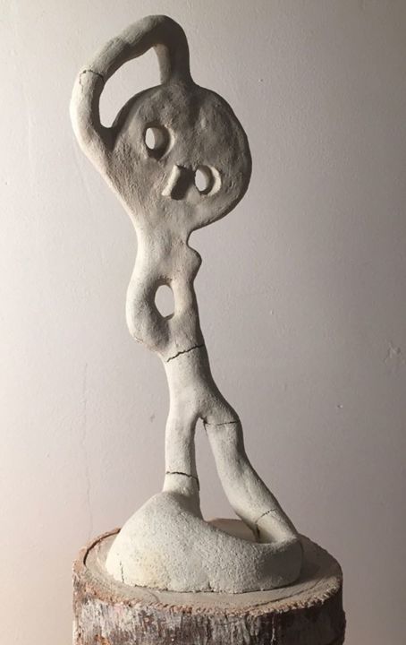 雕塑 标题为“L'homme Lune” 由Priscilla Champelovier, 原创艺术品, 石膏