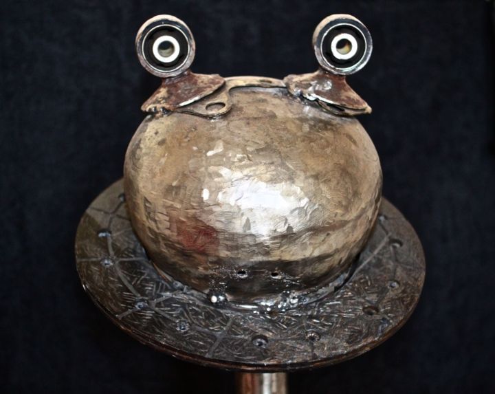Escultura intitulada "la grenouille" por Priscilla Champelovier, Obras de arte originais