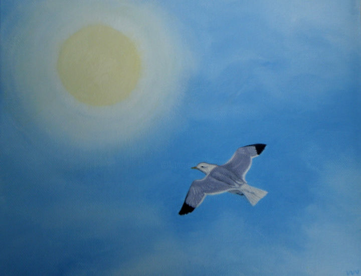Картина под названием "Flying High" - Vicki Van Vynckt, Подлинное произведение искусства, Масло