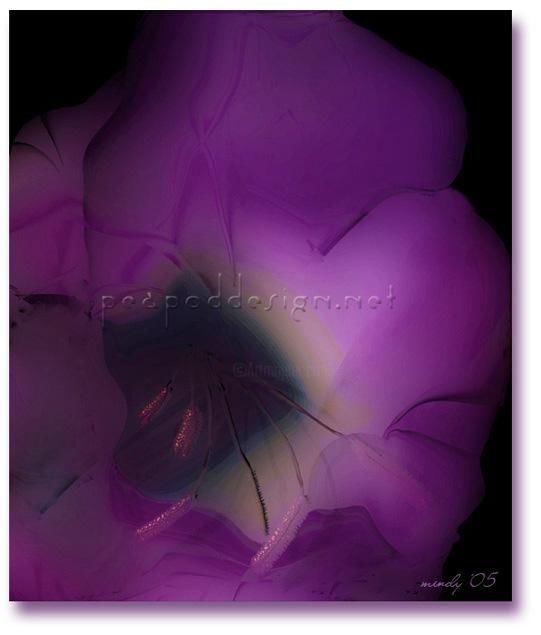 Digital Arts titled "Purple Orchid" by Mindy Sommers, Original Artwork