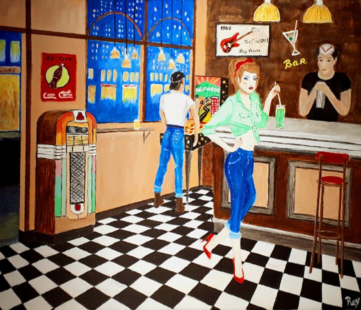 Peinture intitulée "Couleur Menthe à l'…" par Pedro Bujeque (Rey), Œuvre d'art originale, Acrylique