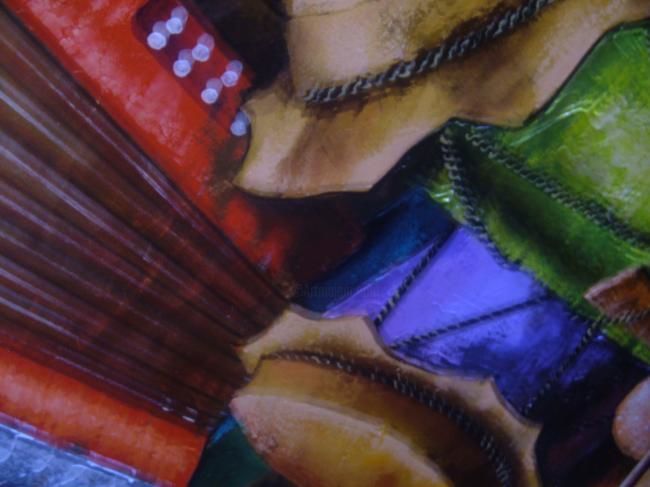 Pintura titulada "VALLENATOS DEL CARI…" por Pedro Jose Ibañez Torres, Obra de arte original