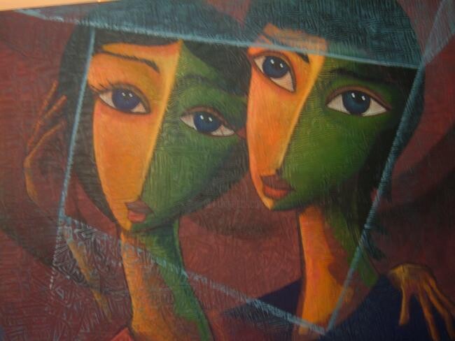 Painting titled "ESPERANZADOS" by Pedro Jose Ibañez Torres, Original Artwork