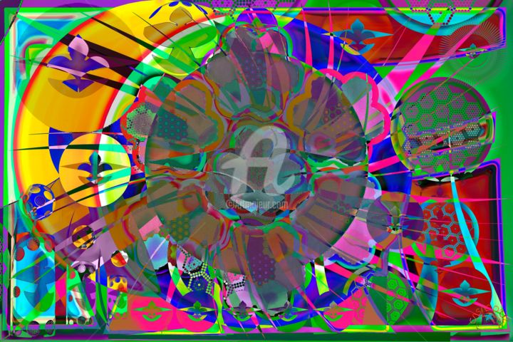 Digitale Kunst getiteld "" DIVINE FLOWERS "" door Casas  D`Liz, Origineel Kunstwerk, Digitaal Schilderwerk
