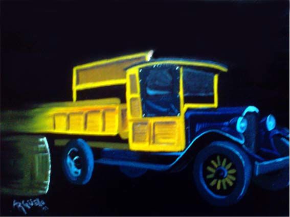 Картина под названием "camion2.jpg" - Pedro Arguello, Подлинное произведение искусства