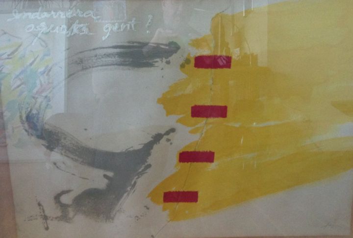Incisioni, stampe intitolato "Antoni Tapies.jpg" da Galeria Brikama, Opera d'arte originale, Acquaforte