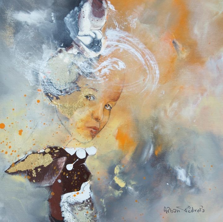 Peinture intitulée "Le petit ange" par Pedrola Alban, Œuvre d'art originale, Acrylique