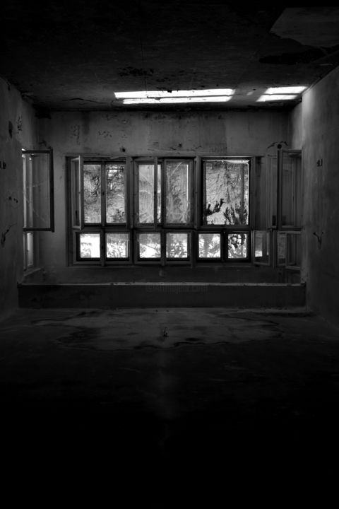 Photography titled "In the sanatorium -…" by Pedro Noir, Original Artwork, Digital Photography Mounted on Wood Stretcher fra…