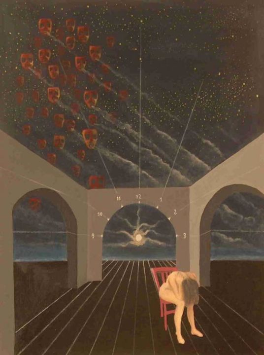 Peinture intitulée "cauchemars" par Jean;Jacques Mazzella, Œuvre d'art originale, Huile