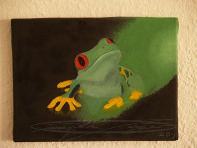 Peinture intitulée "Frosch 1" par Pegasuspaintings, Œuvre d'art originale