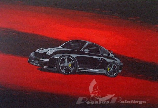 Peinture intitulée "Porsche 911" par Pegasuspaintings, Œuvre d'art originale