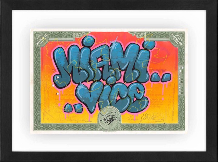 Peinture intitulée "Miami Vice" par Pegaz, Œuvre d'art originale, Acrylique