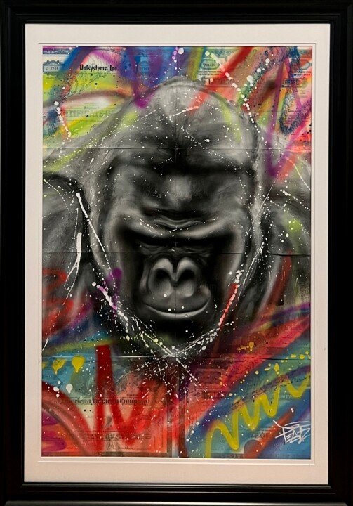 Peinture intitulée "Gorilla" par Pegaz, Œuvre d'art originale, Acrylique