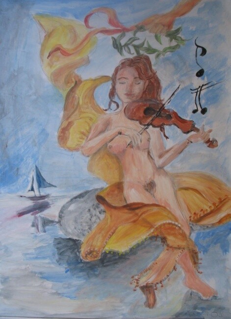 Painting titled "La Joie de liberté…" by Peggy Hamfler, Original Artwork, Oil