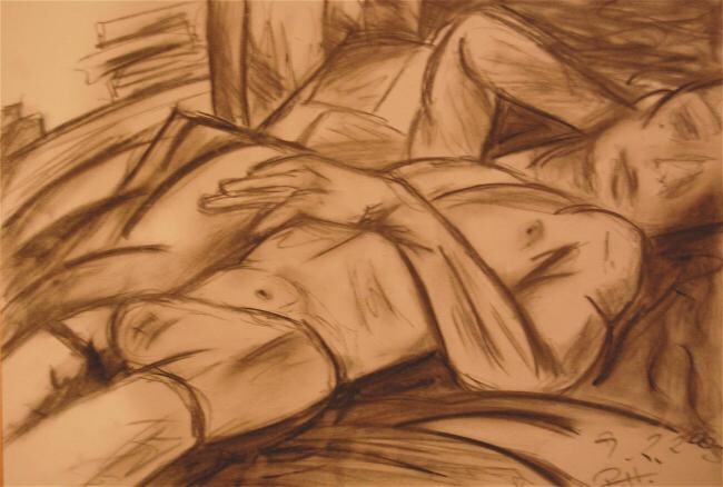 Malerei mit dem Titel "Körperzyklus Karl-M…" von Peggy Hamfler, Original-Kunstwerk, Öl