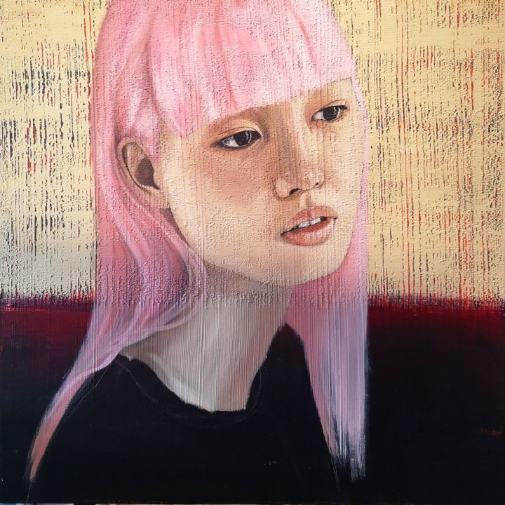 Pintura titulada "La douceur est une…" por Peggy Lurton, Obra de arte original, Acrílico Montado en Bastidor de camilla de m…