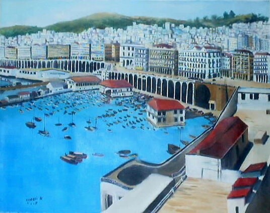 Peinture intitulée "l'amiroté d'alger" par Peintrecherabi, Œuvre d'art originale