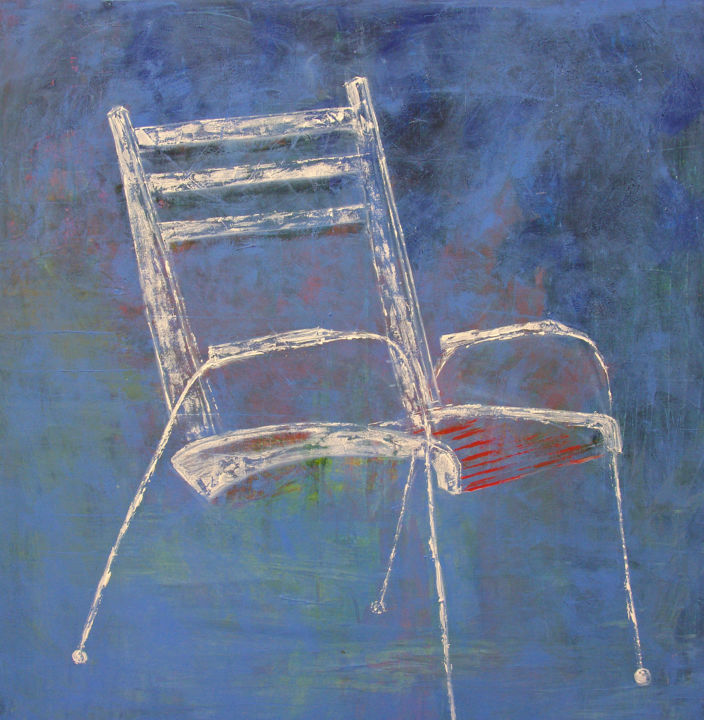 Painting titled "LA CHAISE / ARMCHAIR" by Muryel Tomme, Original Artwork, Acrylic