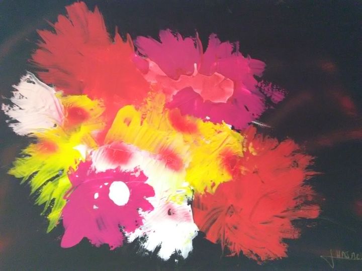 绘画 标题为“Explosion de couleu…” 由Peinture Hassana, 原创艺术品, 丙烯