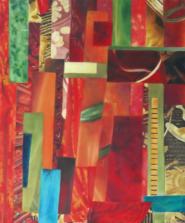Peinture intitulée "mélimélo de couleur…" par Jade, Œuvre d'art originale, Huile