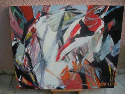 Schilderij getiteld "Abstrait" door Peinture Moderne Et Abstraite, Origineel Kunstwerk, Olie