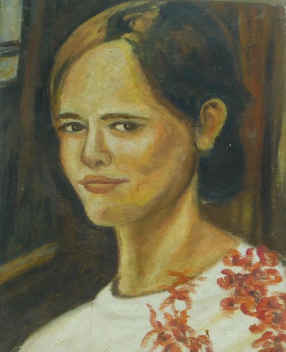 Peinture intitulée "Portrait d'une femme" par Peinture Raffin, Œuvre d'art originale, Huile